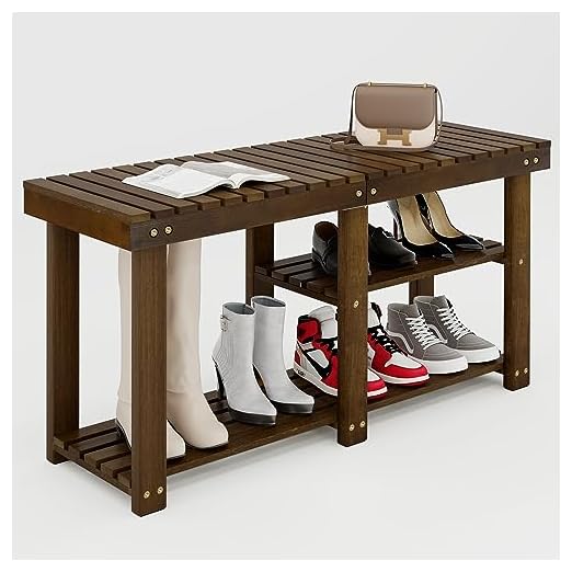 FLYJOE Wooden Shoe Rack - View 2