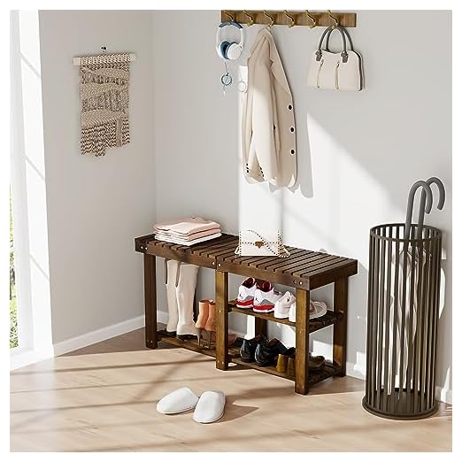 FLYJOE Wooden Shoe Rack - View 3