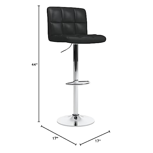 Roundhill Furniture Leather Barstool (Set of 2) - View 3