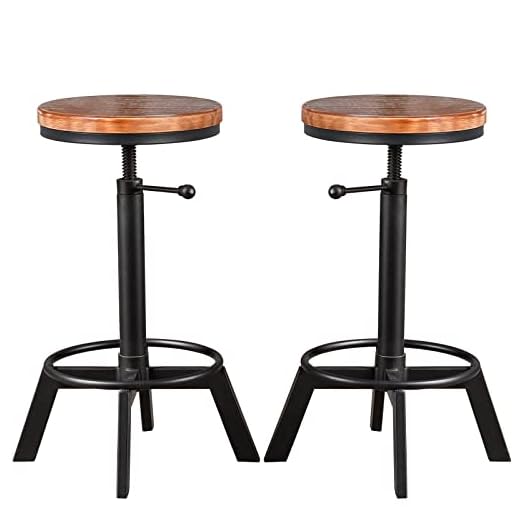 Taburete de Bar Industrial BOKKOLIK (Juego de 2)