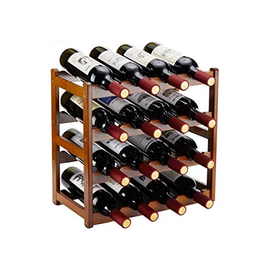 Estante Vinoteca de Bambú Homevany (16 botellas)