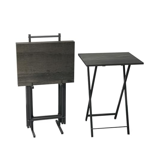 [B0CG1N9QRC] JOIN IRON Metal Foldable TV Tray Table (Set of 4)