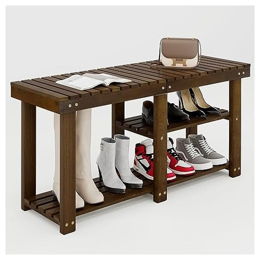 [B0CN8NXR1Q] FLYJOE Wooden Shoe Rack