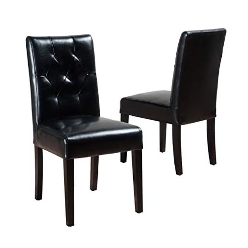 [B005FFA3LQ] Silla de Comedor de Cuero Christopher Knight Home (Juego de 2)